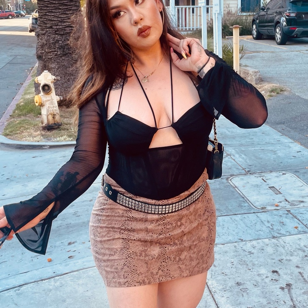Black Sheer Top